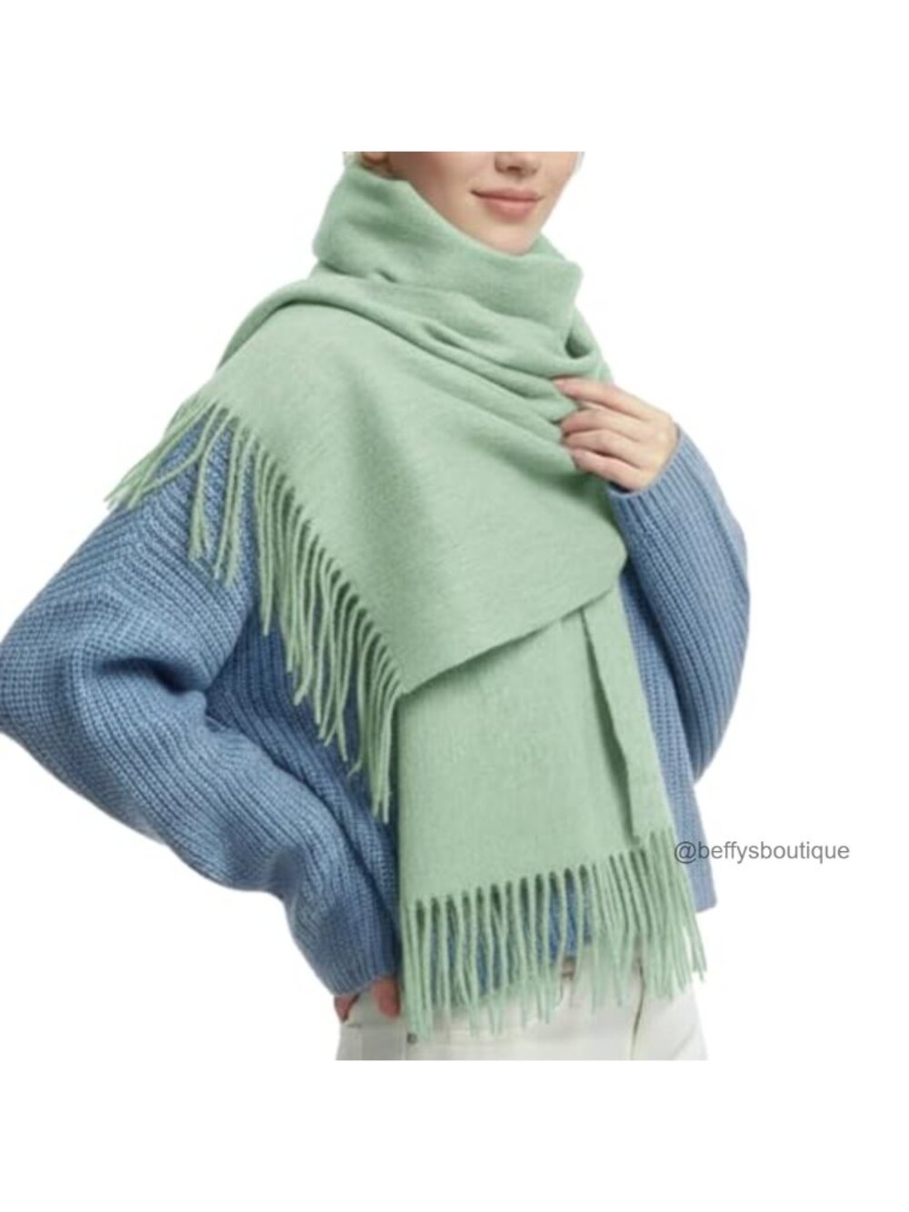 Wool Scarf for Women Cashmere Touch Oversized Winter Wrap Gift Box